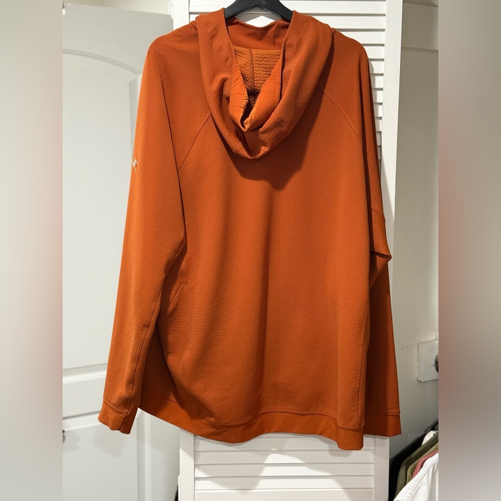 Arc'teryx Orange Turtleneck Sweater with Ribbed Cuffs - Picture 2 of 4